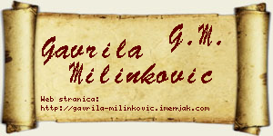 Gavrila Milinković vizit kartica